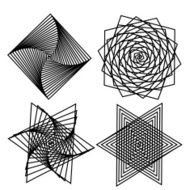 Black and white hypnotic background N10