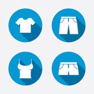Clothes signs T-shirt and pants with shorts N19