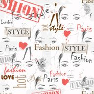 Fashion girl in sketch-style N145
