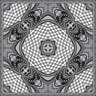 grey ornamental floral paisley bandanna N11
