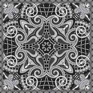 grey ornamental floral paisley bandanna N14