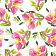 Watercolor flower pattern N88