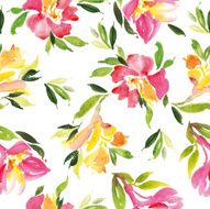 Watercolor flower pattern N89