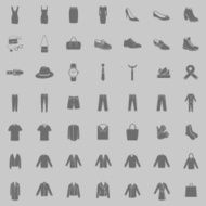 Vector Set of 49 Clothes Icons N8