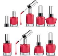 Isolated Pink Nail Polish Vector