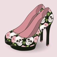 Gothic style high-heeled shoes