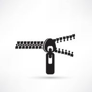 zippers icons over white background vector illustration N3