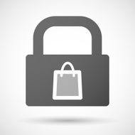 Lock icon with a shopping bag