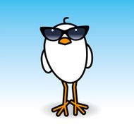 White Chick Wearing Ladies Black Sunglasses Staring forward