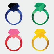 jewelery ring icon Abstract Triangle