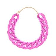 Chunky chain necklace or bracelet - pink color