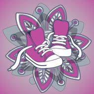 Colorful vector sneakers N2