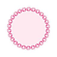 Simple style round jewelry frame template N2