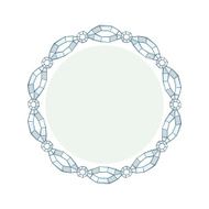 Simple style round jewelry frame template N5