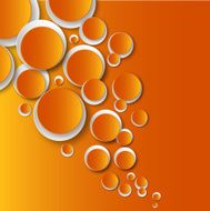 white and orange color circles