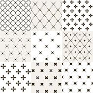 Set of seamless geometric patterns N23