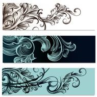 Brochures set with Victorian ornament
