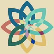 Colorful set leaf symbol icons
