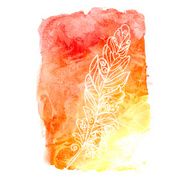 Feather Painted Live Watercolor Paint N9