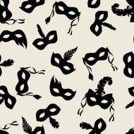 Celebration festive seamless pattern with carnival masks N2