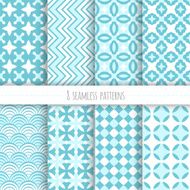 Set of seamless geometric patterns N24