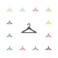 hanger flat icons set