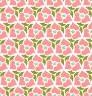 Floral seamless pattern background Retro style Wild roses stylized illustration