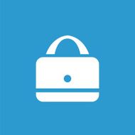 purse icon white on the blue background