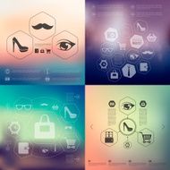 fashion infographic with unfocused background N57
