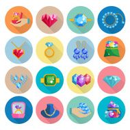 Precious Jewels Icons Flat