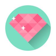 Diamond flat icon vector illustration website