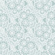 Lace seamless pattern with flowers N89
