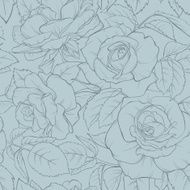 Rose vector seamless pattern N2