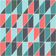 Retro seamless pattern with triangles and rectangles