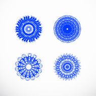 set of abstract blue circle pattern for design