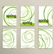 Six vector pattern with abstract circle brochures N2