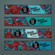 Vector banners template set N2