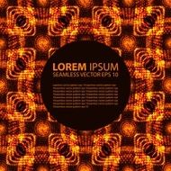 seamless orange glowing ethnic pattern