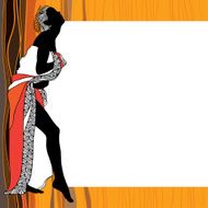 Sexy lady silhouette