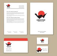 corporate Identity mountains and sun Mountain - letter W
