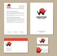 corporate Identity mountains and sun Mountain - letter W N2
