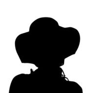 Vector silhouette of a woman N528
