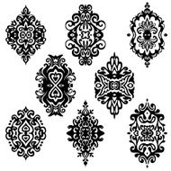 damask flower ornamental designs
