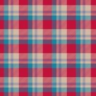 Red blue beige seamless tartan cloth pattern