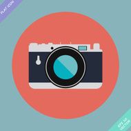 Vintage Camera Icon - vector illustration
