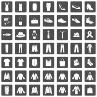 Vector Set of 49 Clothes Icons N9
