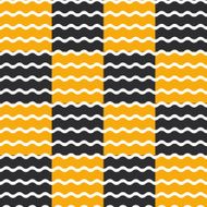 Black and orange wave background seamless pattern Vector
