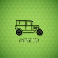 Retro car vintage outline style N3