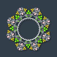 Floral decorated blank frame