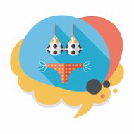 Swimming suit flat icon with long shadow N31